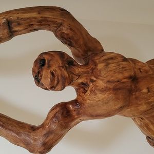 Amazing Al One Piece Wood Carved Sculpture